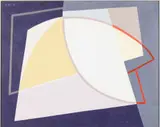Geometric Abstract by Seymour Zayon, Oil on Canvas Board, offered Jun 2024