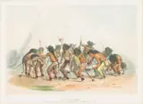 (American, 1796-1872), Buffalo Dance, 1844-45 by George Catlin, Lithograph, sold Jun 2024