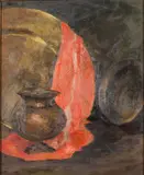 Still Life with Brass Charger by Christopher A. D. Murphy, Oil on Canvas, sold Jun 2024