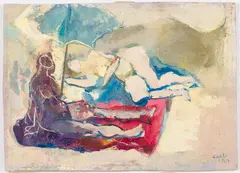 Nudes, Black and White by Ben Stahl, 1969, Oil on Illustration Board, sold Jun 2024