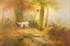 Pointer in the Field by Eugene Kingman, Oil on Canvas, sold Jun 2024
