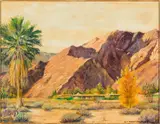 Tahquitz Canyon, CA by William Tefft Schwarz, Oil on Board, offered Jun 2024