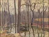 Spring Flood by Elisabeth Galbraith-Cornell, Oil on Board, sold Jun 2024