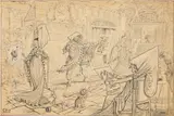Earlie Valentines for Life Magazine by Frank 'Chip' Bellew, c. 1891, Ink, sold Feb 2024