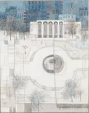 Lincoln Center by Heshi Yu, Oil on Canvas, sold Feb 2024