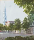 Bull and York by Ray Ellis, 2009, Watercolor, sold Feb 2024