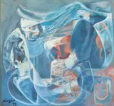 Dance by Adel Saghir, 1970, Oil on Canvas, sold Feb 2024