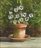 Pansies by Ray Ellis, 2010, Watercolor, sold Feb 2024
