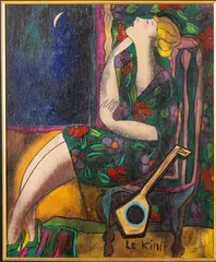 Eclipse by Linda Le Kinff, Oil on Board, sold Feb 2024