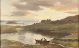 Burwick Bay by James Scott Kinnear, c. 1875, Oil on Board, sold Feb 2024