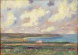 View of Bay, Prouts Neck, MA by Edwin Murray MacKay, Oil on Board, sold Feb 2024
