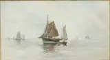Seascape by J. R. Walker, Oil on Canvas, sold Feb 2024