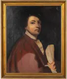 Portrait of a Gentleman by A. S. McLaws, 1885, Oil on Canvas, offered Feb 2024