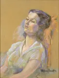 Portrait of a Woman by Epham Stewart, Pastel, sold Feb 2024