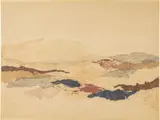 Landscape with Mountains, c. 1980s by Kay Sullivan, Mixed Media, sold Feb 2024