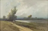 Landscape by H. Fay, Oil on Canvas, sold Feb 2024