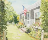 Nantucket Cottage by Barbara Capizzo, 2003, Watercolor, sold Feb 2024