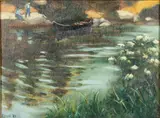 River Landscape by Winifred T. Farah, Oil on Canvas, offered Feb 2024