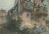 Le balcon by Georges Clairin, 1894, Aquarelle, sold Oct 2026