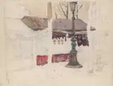 Devanture, étude pour gravure by Louis Hayet, Aquarelle, sold Oct 2026