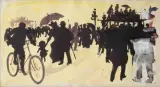 dit SEM (1863-1934) Boulevard animé by Sem, Aquarelle, lavis et rehauts de gouache, sold Oct 2026