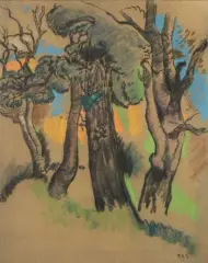 Arbres by Paul-Elie Gernez, Pastel, sold Oct 2026