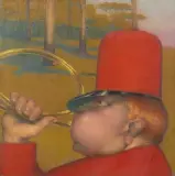 XIXe-XXe siècle Le sonneur de trompe by Paolo Baroni, Pastel, sold Oct 2026