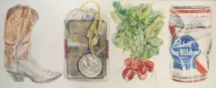 American Predella #2 by Don Nice, 1975, Aquarelle, sold Oct 2026