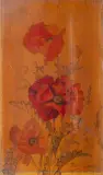 Pavot by Abel Trinocq, 1903, Panneau pyrogravé et peint, sold Oct 2026
