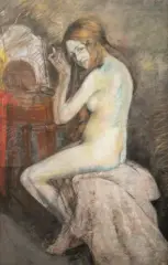 Devant la glace by Louis Legrand, 1904, Pastel sur toile, sold Oct 2026