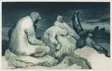 Kean’s Men Waiting for the S.S. Bellaventure by David Blackwood, 1969, etching and aquatint on paper, sold Aug 2026