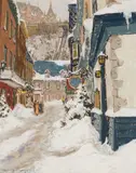 Shopping Decisions by Horace Champagne, pastel on paper, sold Aug 2026