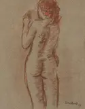Standing Nude by Stanley Morel Cosgrove, 1967, pastel on paper, sold Aug 2026