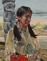 Girl of Kispiox by Robert Genn, oil on board, sold Aug 2026