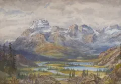 Mountain Landscape by Thomas Mower Martin, gouache and watercolour on paper, sold Aug 2026