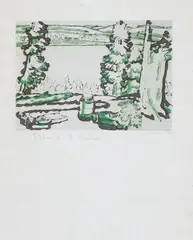 Painting Place by David Brown Milne, colour drypoint etching on paper, sold Aug 2026