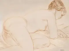 Nude by Louis Muhlstock, pastel on paper, sold Aug 2026