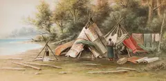 Indian Ecampment by Frederick Arthur Verner, 1900, watercolour and graphite on paper, sold Aug 2026