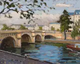 Pont Neuf, Paris by Antoine Bittar, 2018, oil on board, sold Aug 2026