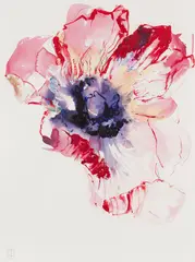 Poppy by Bobbie Burgers, 2016, acrylic and graphite on paper, sold Aug 2026