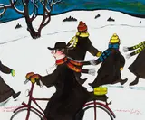 Croassement de corneilles by Normand Hudon, 1994, oil on board, sold Aug 2026