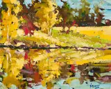 Aspen Reflections by Neil Patterson, 2003, oil on board, sold Aug 2026