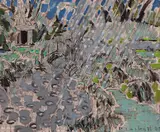 Rain at the Cedars by Joseph Francis Plaskett, 2002, oil on canvas, sold Aug 2026