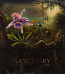 A Eulogy to Earth & Life, after Heade (Sanctuary) by David Bierk, oil on canvas, oil on gold leaf on board diptych, sold Jul 2026