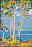Landscape by Frank Hans Johnston, gouache on paper board, sold Jul 2026