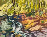 Speaker's Falls by Henri Leopold Masson, oil on canvas, sold Jul 2026