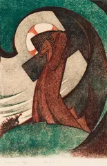 Gethsemane by Sybil Andrews, linocut in 4 colours, sold Jul 2026