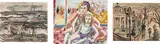 Three Works by Henri Leopold Masson, watercolours on paper, sold Jul 2026