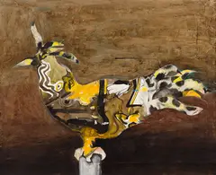Weathervain by Jack Shadbolt, 1972, mixed media collage on paper, sold Jul 2026