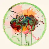 Colourful Bison by Alex Janvier, 2014, watercolour on handmade paper, sold Jun 2026